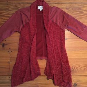 Lucky Brand Lucky Lotus Red Cardigan